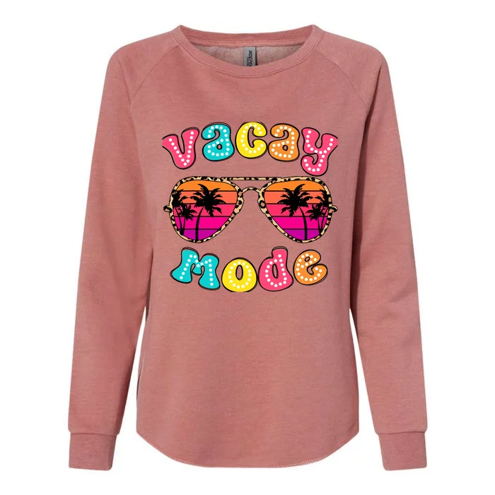 Vacay Mode Summer Vibes Sunglasses Retro Cute Girl Womens California Wash Sweatshirt