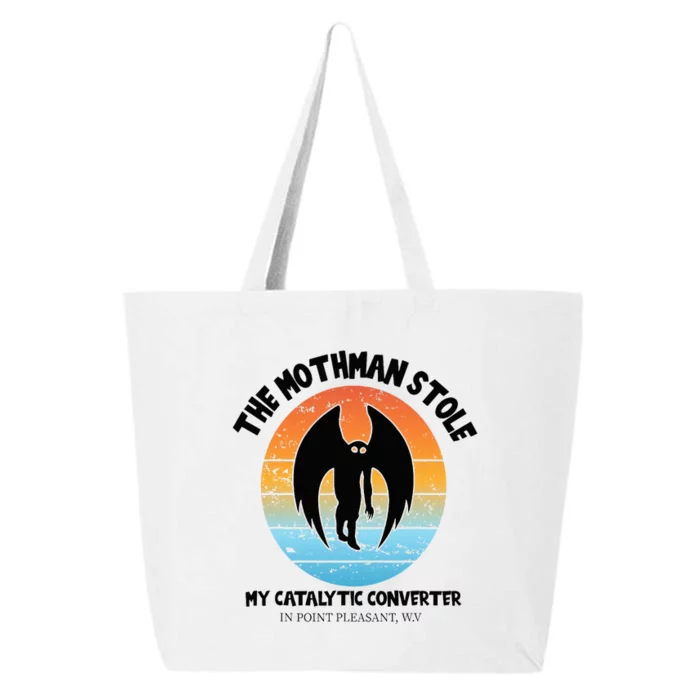 Vintage Mothman Stole My Catalytic Converter Mothman Cryptid 25L Jumbo Tote