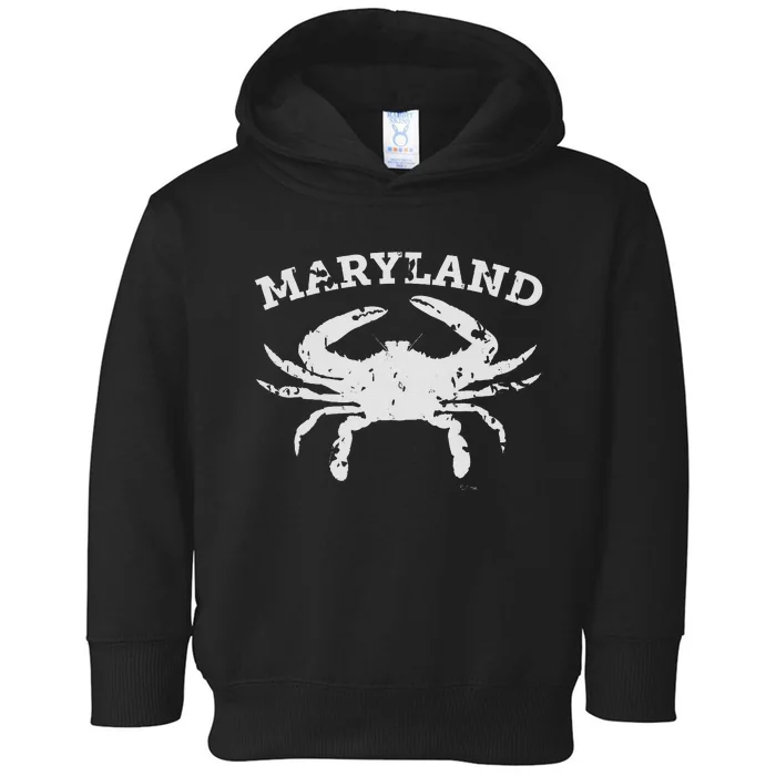 Vintage Maryland State Blue Crab Toddler Hoodie