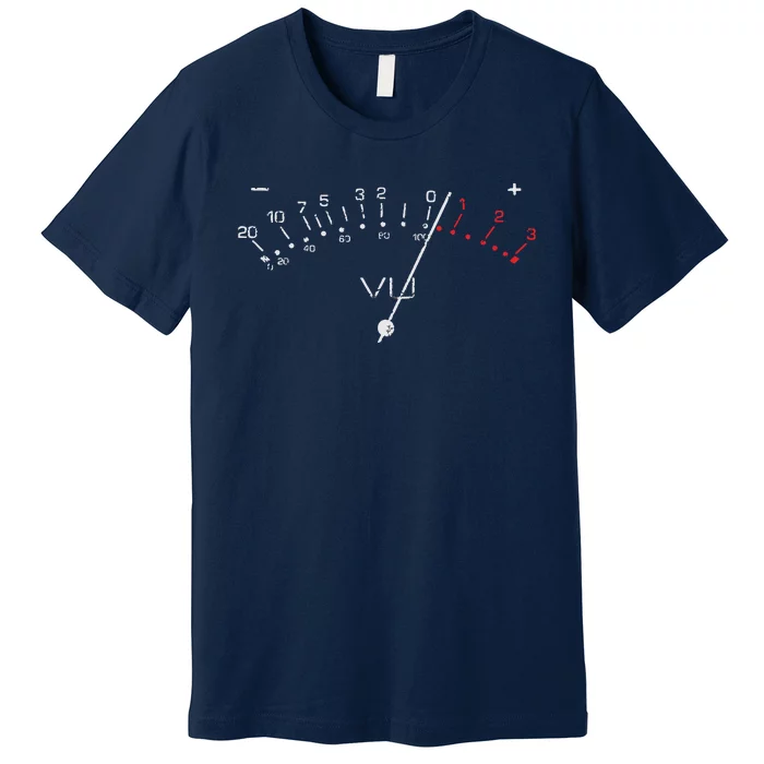 VU Meter Sound Engineer Hi Fi Analog Tee Premium T-Shirt