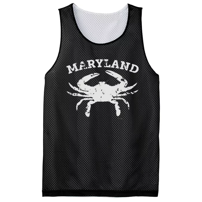 Vintage Maryland State Blue Crab Mesh Reversible Basketball Jersey Tank