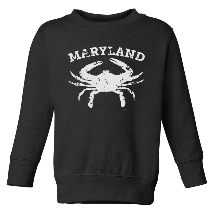 Vintage Maryland State Blue Crab Toddler Sweatshirt