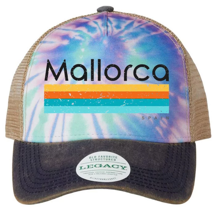 Vintage Mallorca Spain Retro Design Legacy Tie Dye Trucker Hat