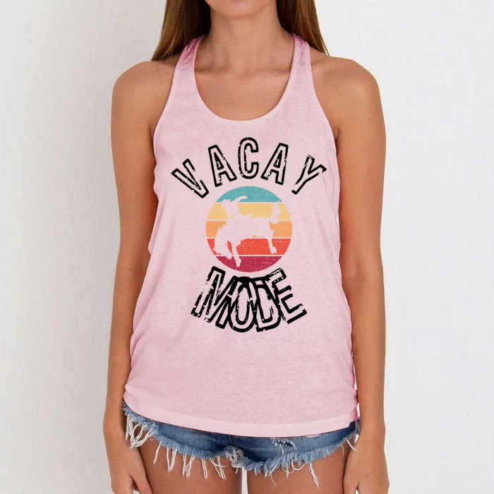 Vacay Mode Summer Rodeo Vacation Gift Women's Knotted Racerback Tank