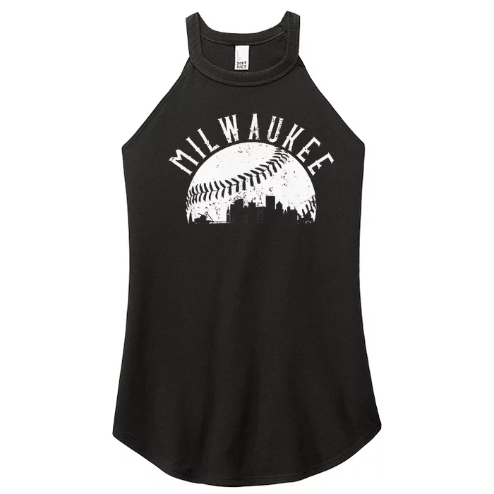 Vintage Milwaukee Skyline Baseball Wisconsin Skyline Apparel Women’s Perfect Tri Rocker Tank