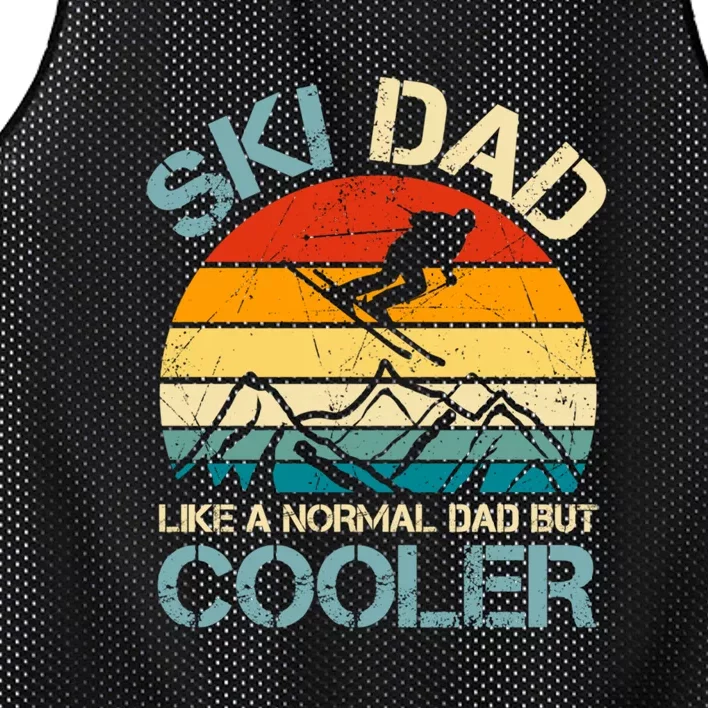 Vinatge Men Ski Dad Funny Skiing For Dad Like A Normal Dad Gift Mesh Reversible Basketball Jersey Tank