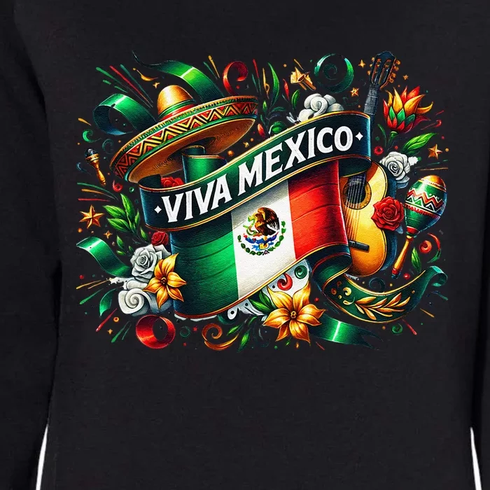 Viva Mexico September 16 Independence Of Mexico Gift Womens California Wash Sweatshirt