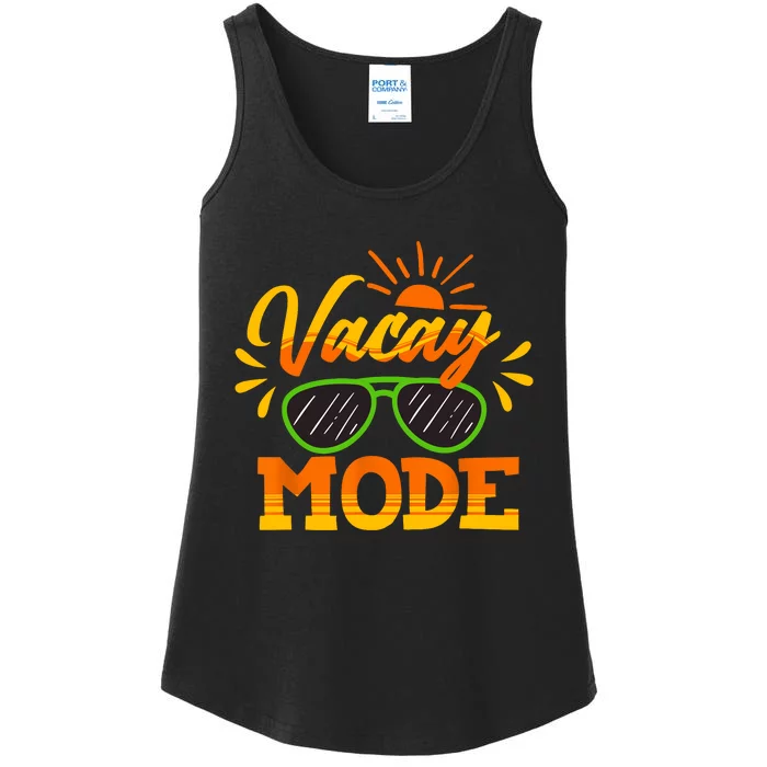 Vacay Mode Sunglasses Summer Vacation Cruise Trip Holiday Ladies Essential Tank