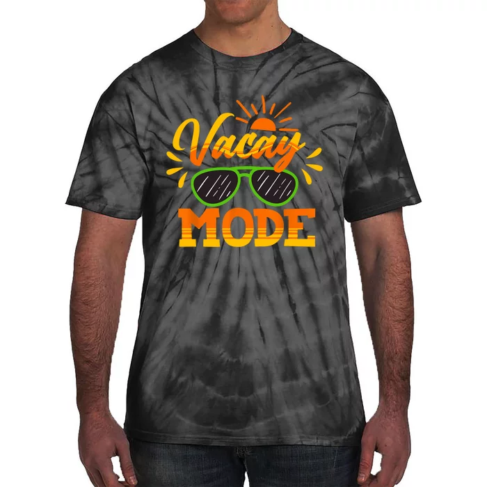 Vacay Mode Sunglasses Summer Vacation Cruise Trip Holiday Tie-Dye T-Shirt