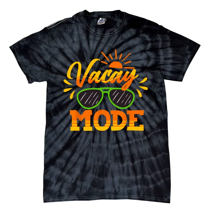 Vacay Mode Sunglasses Summer Vacation Cruise Trip Holiday Tie-Dye T-Shirt