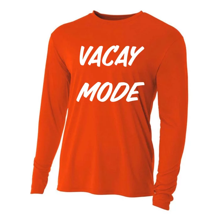 Vacation Mode Summer Beach Vacay Trip Vibes Great Gift Cooling Performance Long Sleeve Crew