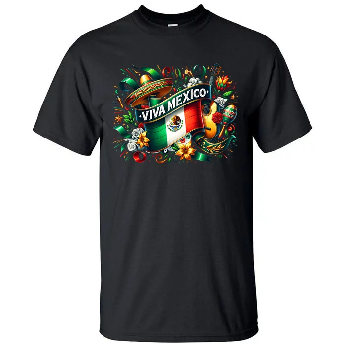 Viva Mexico September 16 Independence Of Mexico Tall T-Shirt