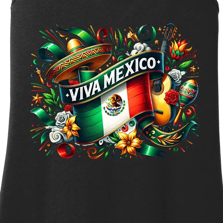 Viva Mexico September 16 Independence Of Mexico Ladies Essential Tank