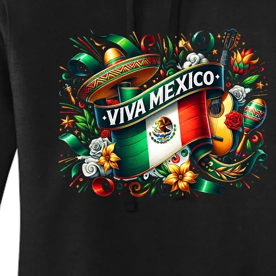 Viva Mexico September 16 Independence Of Mexico Women's Pullover Hoodie