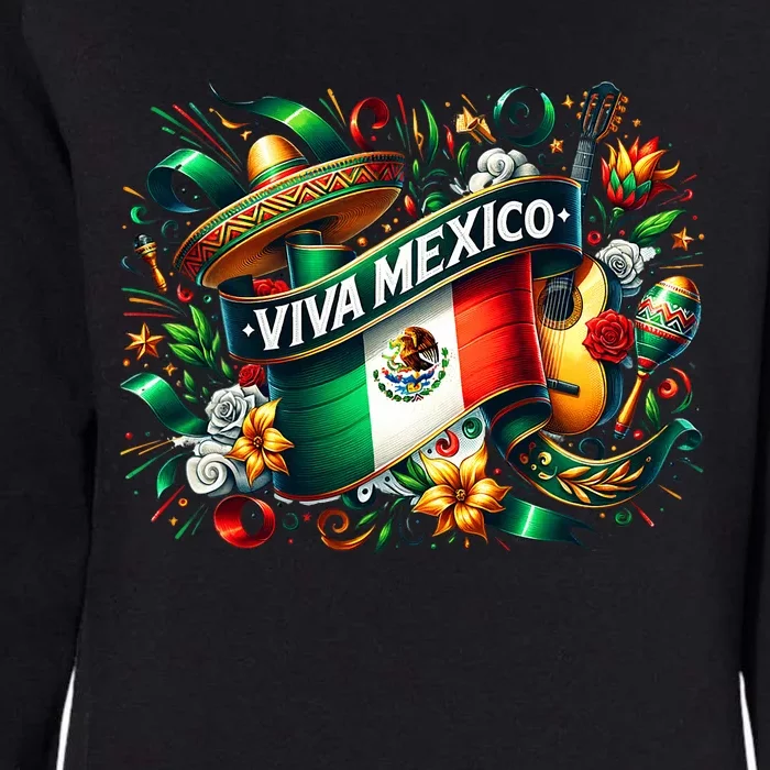 Viva Mexico September 16 Independence Of Mexico Womens California Wash Sweatshirt