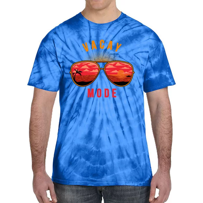 Vacay Mode Summer Vacation Vibes Sunglasses Beach Sunset Gift Tie-Dye T-Shirt