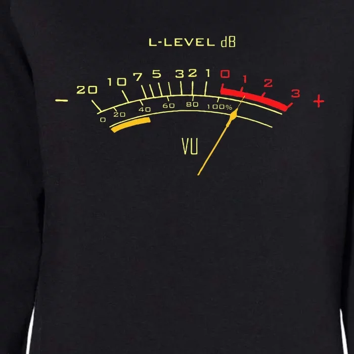 V.U Meter Sound Engineer Analog Womens California Wash Sweatshirt