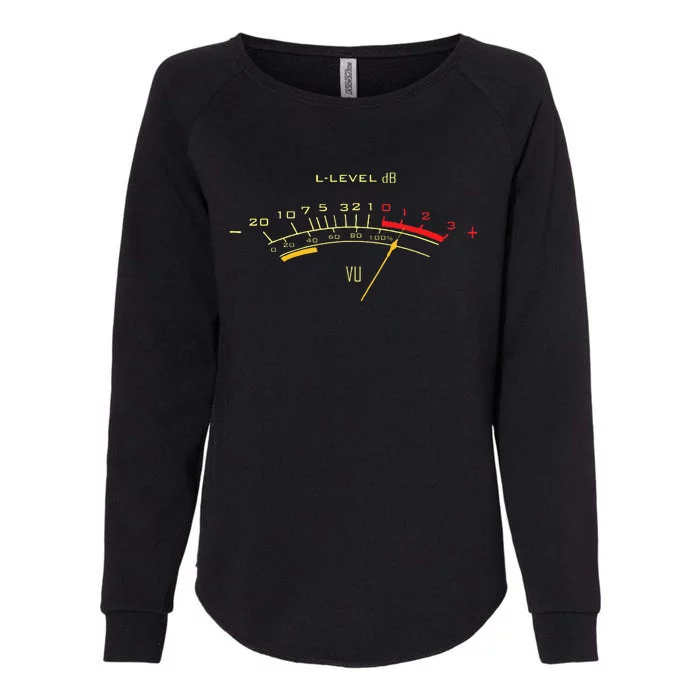 V.U Meter Sound Engineer Analog Womens California Wash Sweatshirt