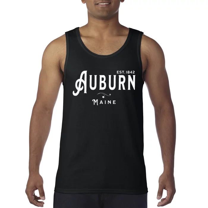 Vintage Merch Souvenir Visit Auburn Maine Tank Top