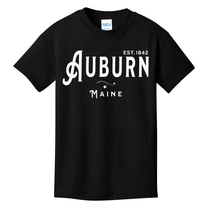 Vintage Merch Souvenir Visit Auburn Maine Kids T-Shirt