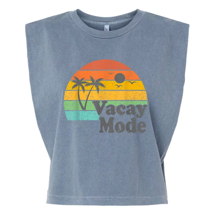 Vacy Mode Summer Cruise Getaway Family Beach Mode Vacation Garment-Dyed Women's Muscle Tee