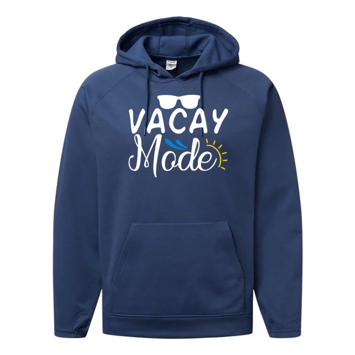 Vacay Mode Summer Vacation Performance Fleece Hoodie