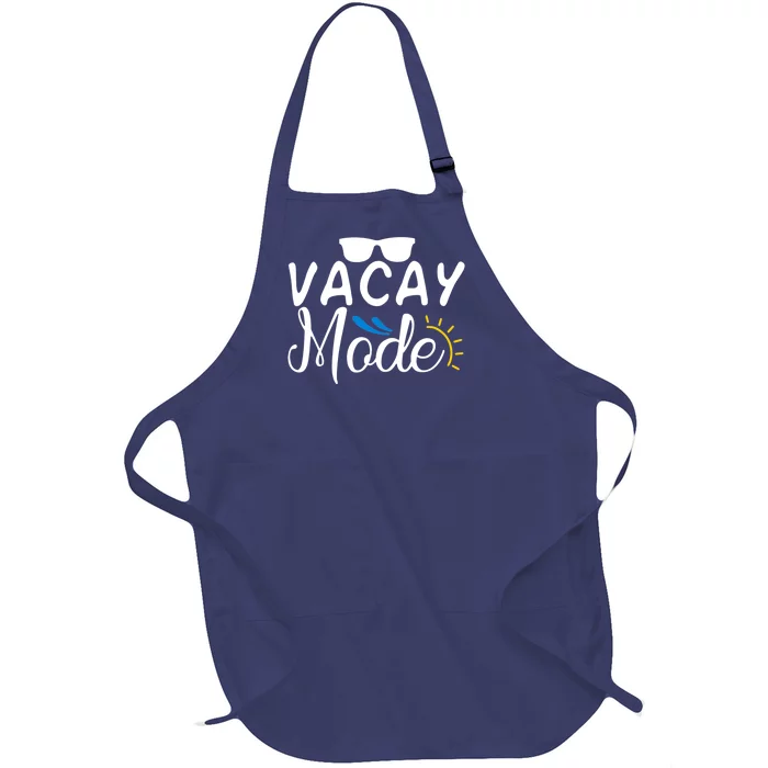 Vacay Mode Summer Vacation Full-Length Apron With Pocket