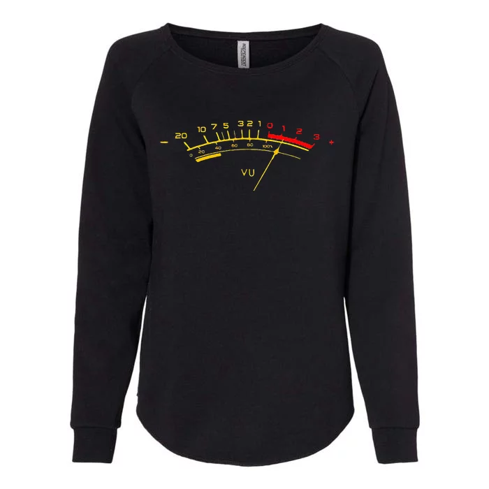 VU Meter Sound Level Studio Womens California Wash Sweatshirt