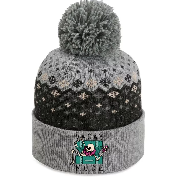 Vacay Mode Skeleton The Baniff Cuffed Pom Beanie