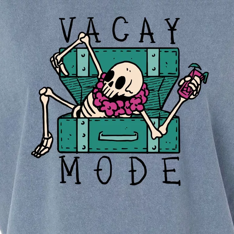 Vacay Mode Skeleton Garment-Dyed Women's Muscle Tee