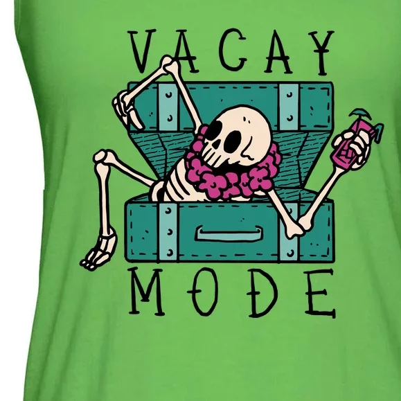 Vacay Mode Skeleton Ladies Essential Flowy Tank