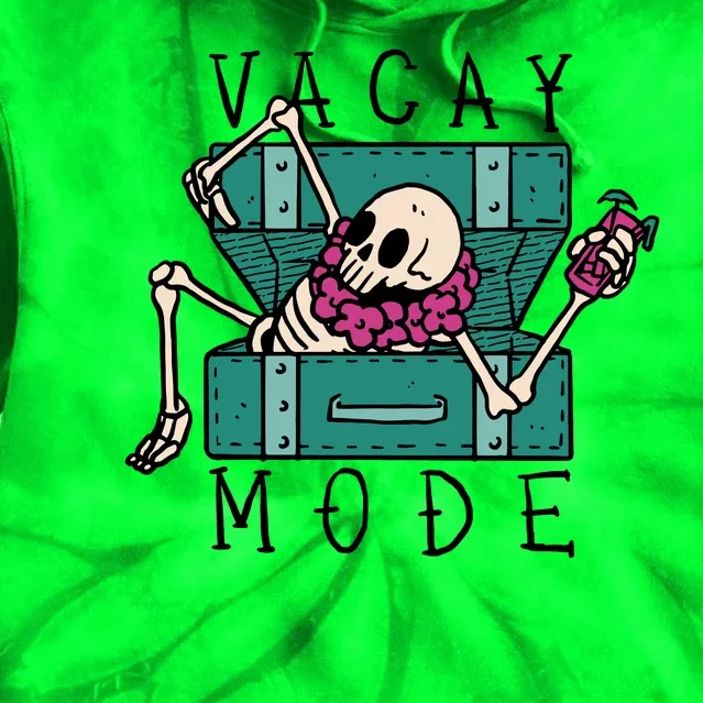 Vacay Mode Skeleton Tie Dye Hoodie