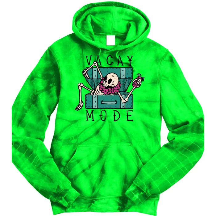 Vacay Mode Skeleton Tie Dye Hoodie