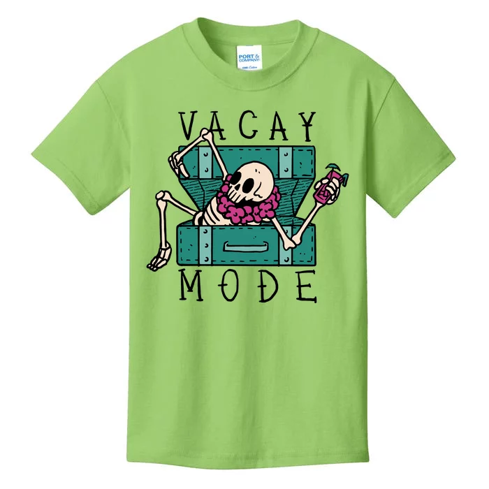 Vacay Mode Skeleton Kids T-Shirt