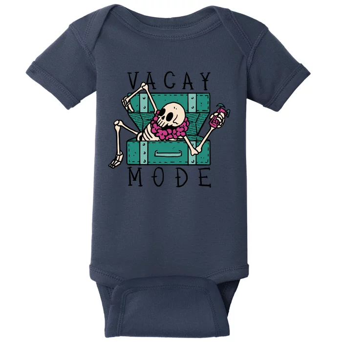 Vacay Mode Skeleton Baby Bodysuit