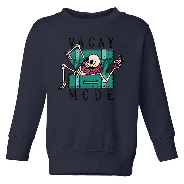 Vacay Mode Skeleton Toddler Sweatshirt