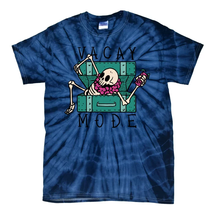 Vacay Mode Skeleton Tie-Dye T-Shirt