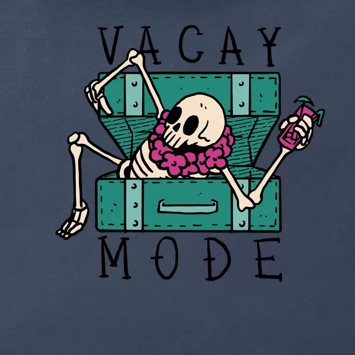 Vacay Mode Skeleton Zip Tote Bag