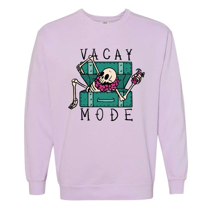 Vacay Mode Skeleton Garment-Dyed Sweatshirt