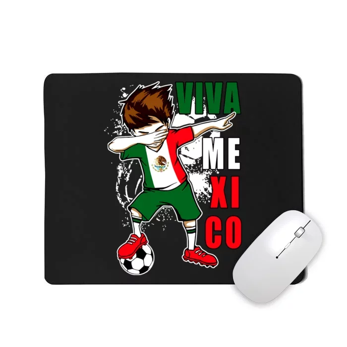 Viva Mexico Soccer Boy Independence Day Mexican Flag Mousepad