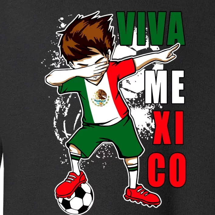 Viva Mexico Soccer Boy Independence Day Mexican Flag Toddler Sweatshirt