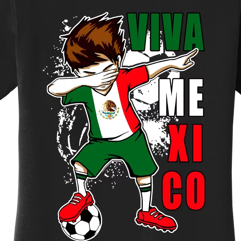 Viva Mexico Soccer Boy Independence Day Mexican Flag Women's T-Shirt