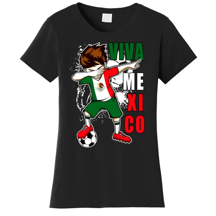 Viva Mexico Soccer Boy Independence Day Mexican Flag Women's T-Shirt