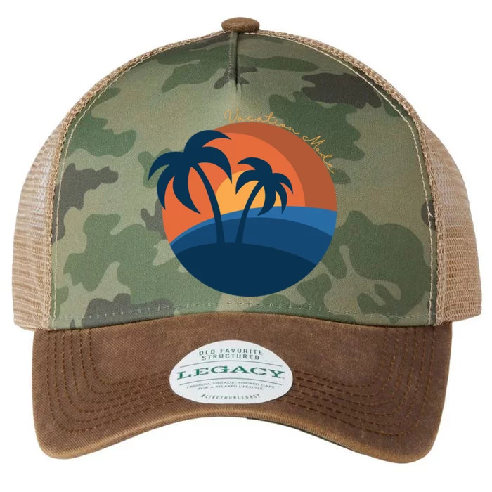 Vacation Mode Sunset Beach Legacy Tie Dye Trucker Hat