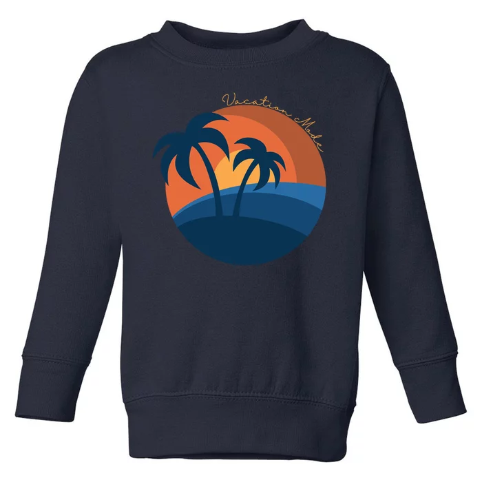 Vacation Mode Sunset Beach Toddler Sweatshirt