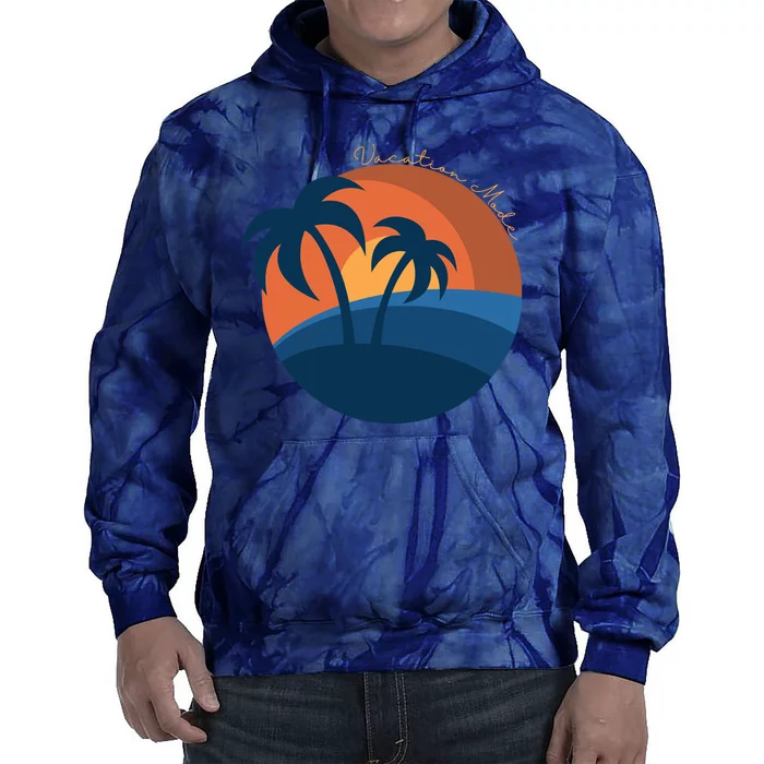 Vacation Mode Sunset Beach Tie Dye Hoodie