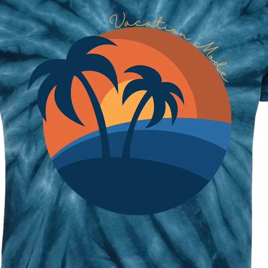 Vacation Mode Sunset Beach Kids Tie-Dye T-Shirt