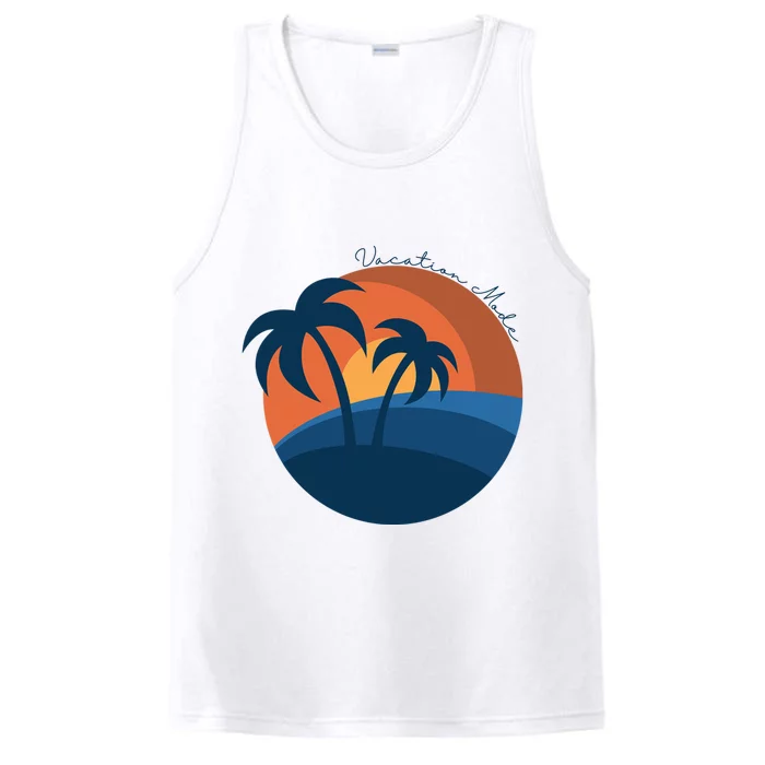 Vacation Mode Sunset Beach Performance Tank