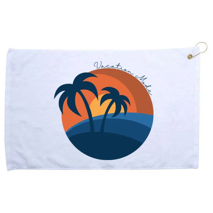 Vacation Mode Sunset Beach Grommeted Golf Towel