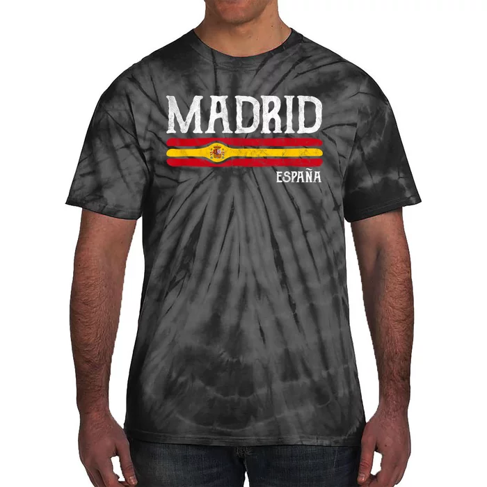 Vintage Madrid Spain Souvenir Espana Gift Tie-Dye T-Shirt